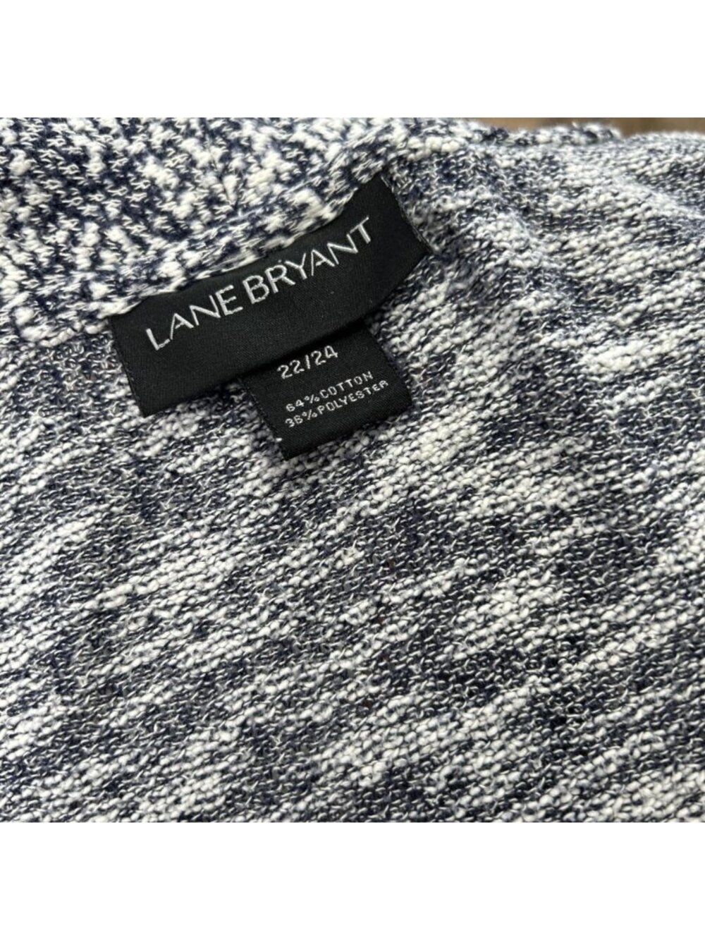 Lane Bryant Cardigan Sweater Sz 22/24 Verigated Print Open Front Longline - Picture 8 of 9